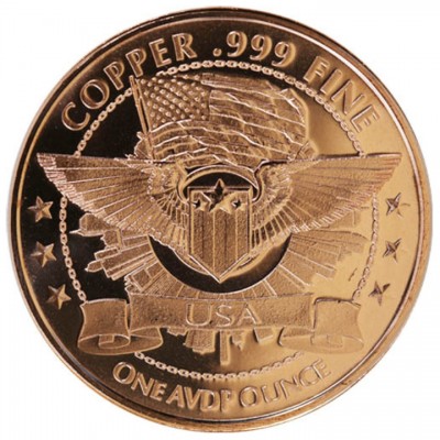 Médaille Cuivre 1 Once Nickel Jefferson