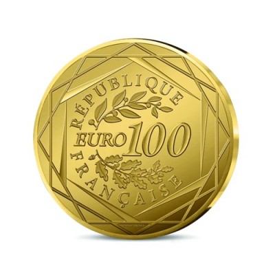 FRANCE Seigneur des Anneaux 100 EURO Or La feuille de la Lórien ⏰