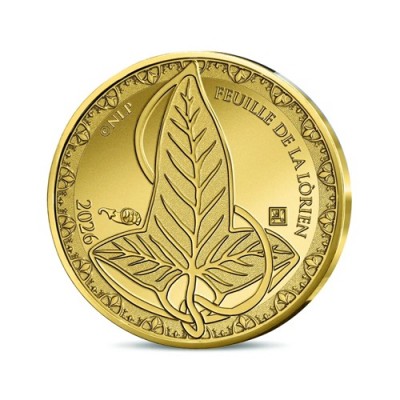 FRANCE Seigneur des Anneaux 100 EURO Or La feuille de la Lórien ⏰