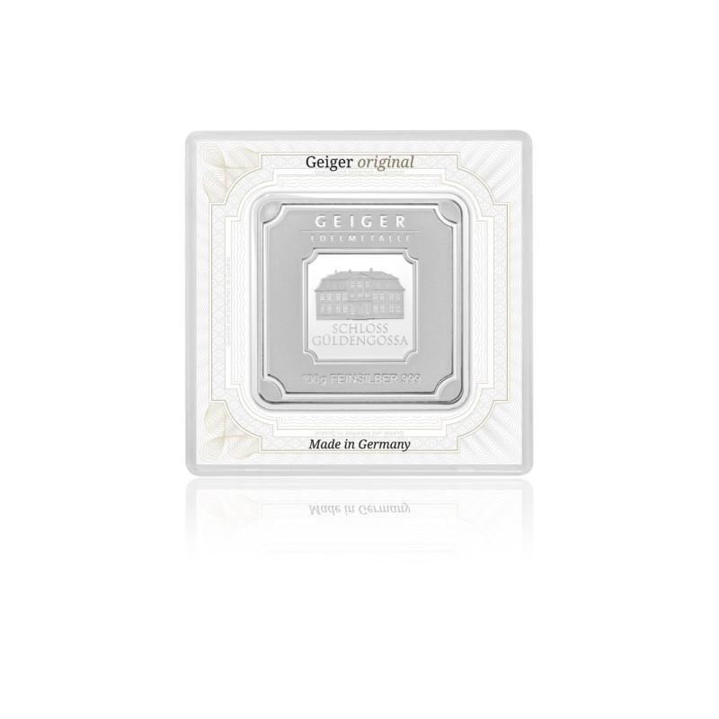 LINGOT ARGENT 100 GRAMMES 999/1000 GEIGER