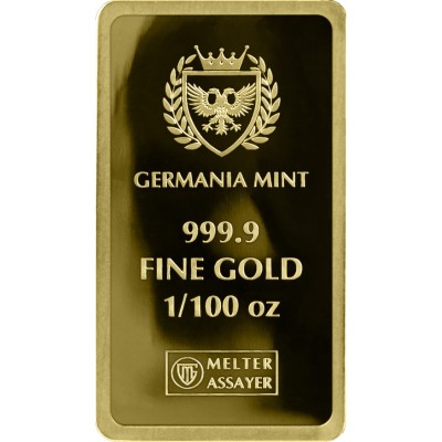 Germania Mint Lingotin Or 1/100 Once 999/1000 ⏰