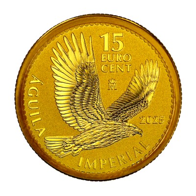 ESPAGNE 15 Cent Or 1/10 Once Aigle Impérial 2025