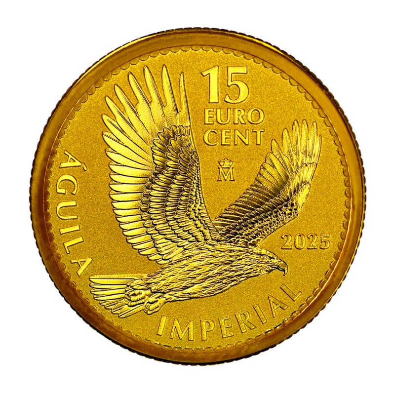 ESPAGNE 15 Cent Or 1/10 Once Aigle Impérial 2025 ⏰