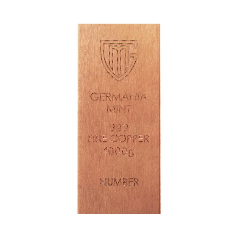 Lingot Cuivre 1 Kilo 999/1000 GERMANIA