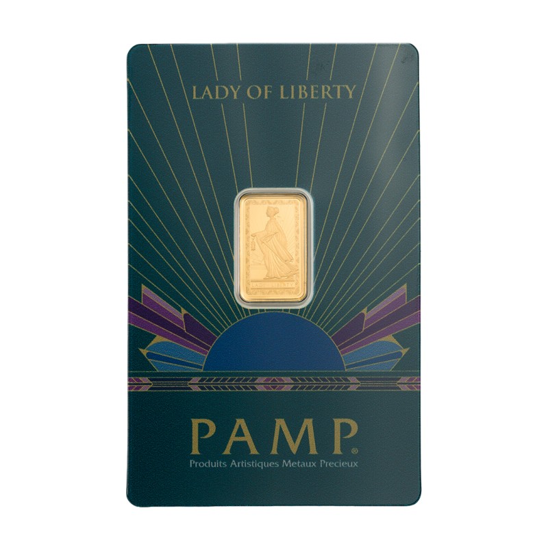 PAMP Lingot Or 2,5 gr Dame de la Liberté