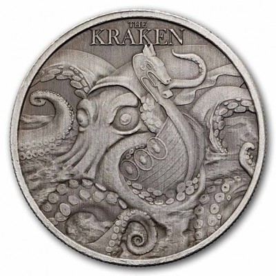 NIUE 1 Dollar Argent Antique 1 Once Kraken 2026 ⏰