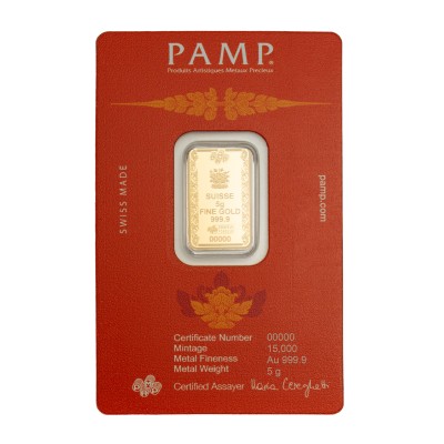 PAMP Lingot Or 5 gr Boudha ⏰