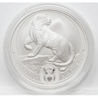AFRIQUE DU SUD 5 Rand Argent 1 Once Big Five Léopard 2026