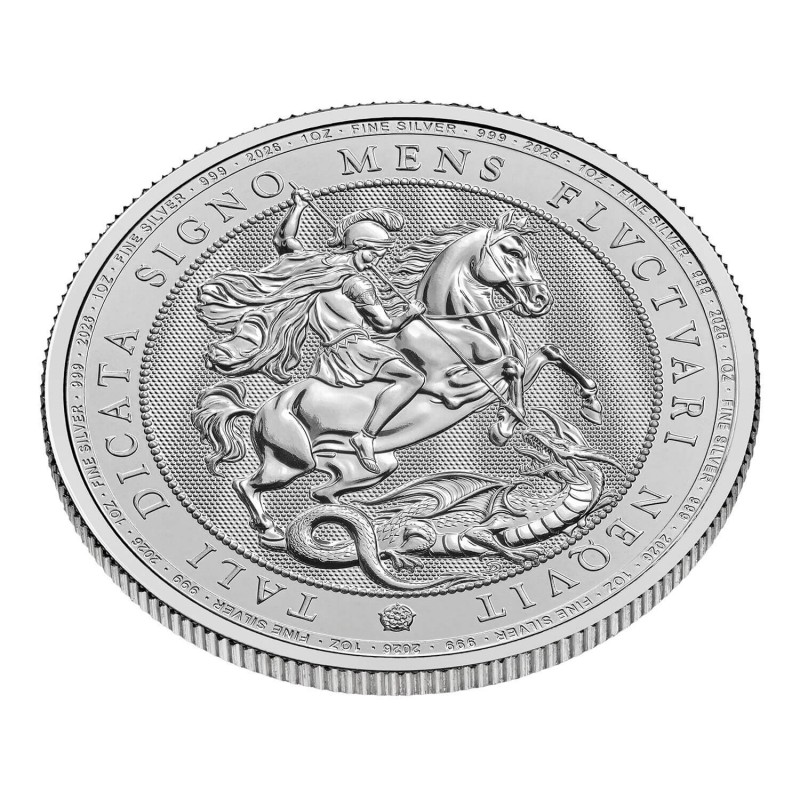 GRANDE BRETANGE 2 Pounds Argent 1 Once St George et le Dragon 2026 ⏰