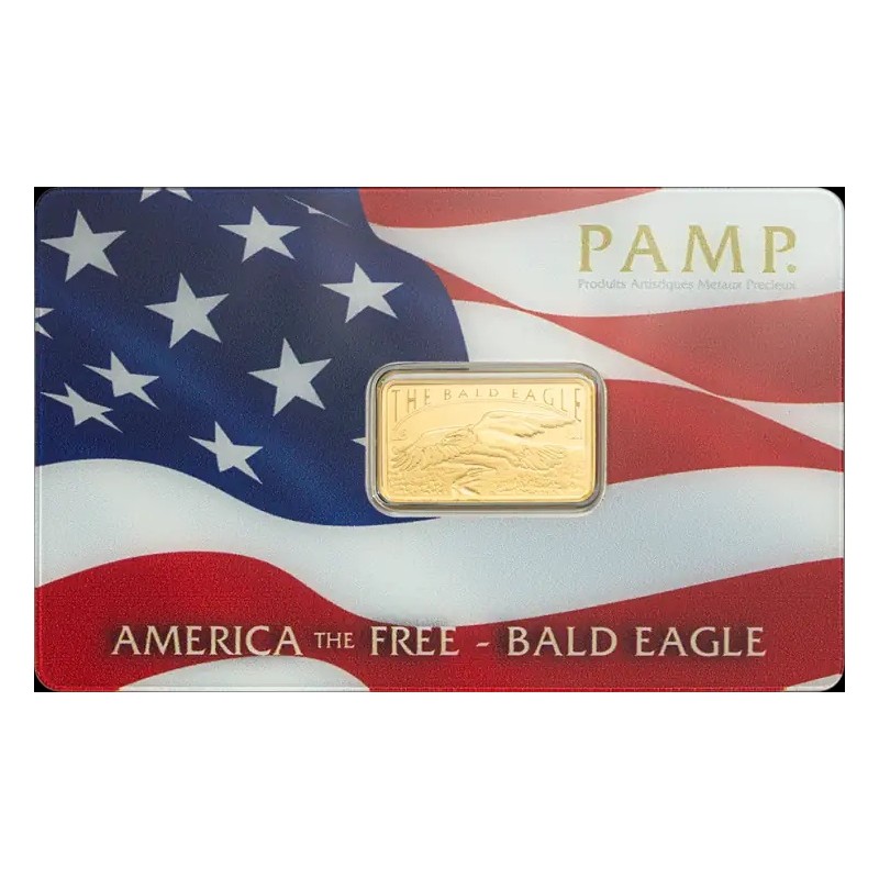 PAMP Lingot Or 5 gr L'Amérique libre : Aigle à tête blanche ⏰