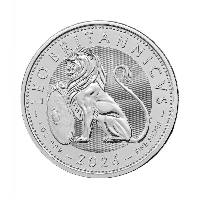 GRANDE BRETANGE 2 Pounds Argent 1 Once Lion Britannique 2026 ⏰