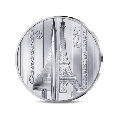FRANCE ROYAL MINT 10 Euro Argent 50 Ans de mise en service du Concorde BE 2026 ⏰