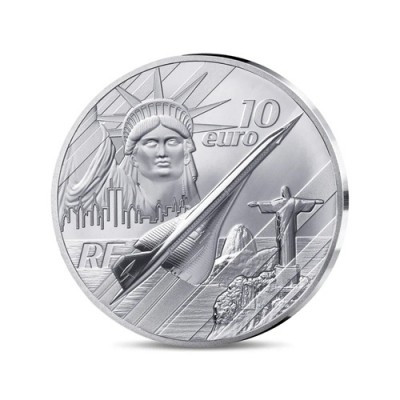 FRANCE ROYAL MINT 10 Euro Argent 50 Ans de mise en service du Concorde BE 2026 ⏰