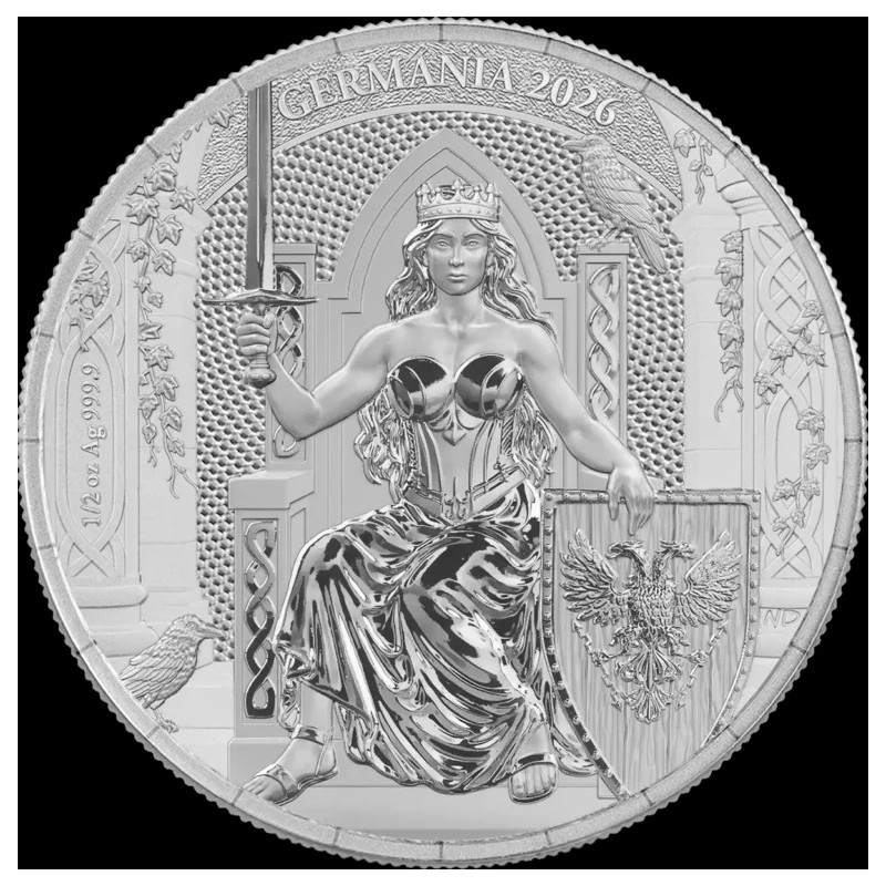 Médaille 4 Mark argent 1/2 Once Germania 2026 ⏰