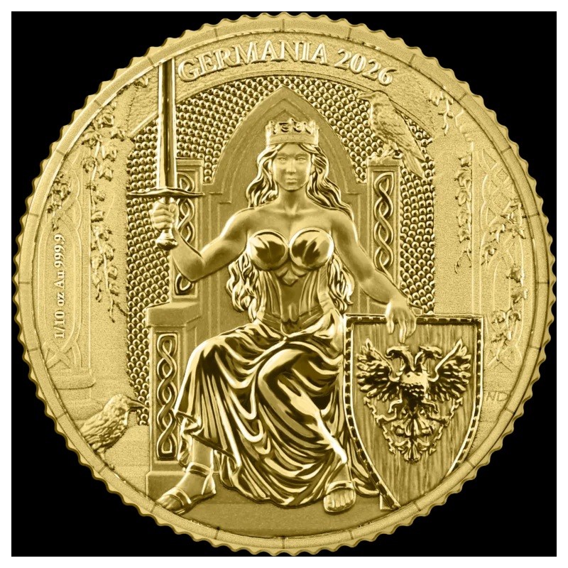 Médaille 20 Mark Or 1/10 Once Germania 2026 ⏰