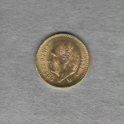 MEXIQUE 5 Pesos Or 1955