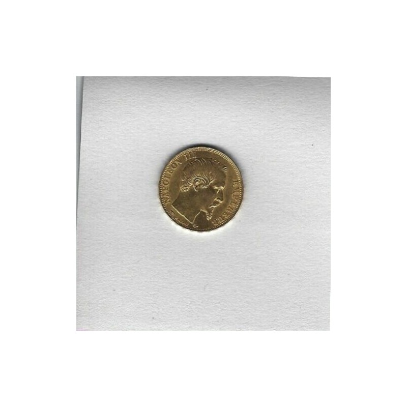FRANCE 20 Francs Or Napoléon III à la Tête Nue 1858 A