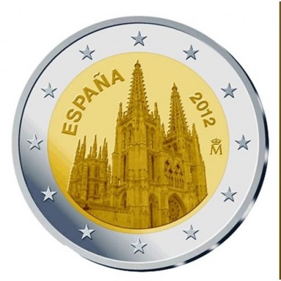 ESPAGNE 2 Euros Commémorative Cathédrale de Burgos 2012
