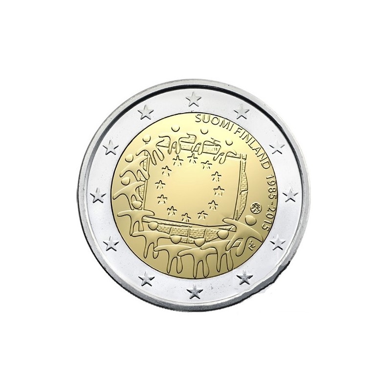 FINLANDE 2 Euros Drapeau Européen 2015 UNC
