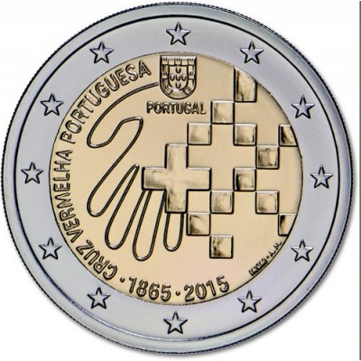 PORTUGAL 2 Euro Commémorative 2015 150 Ans de la Croix Rouge UNC