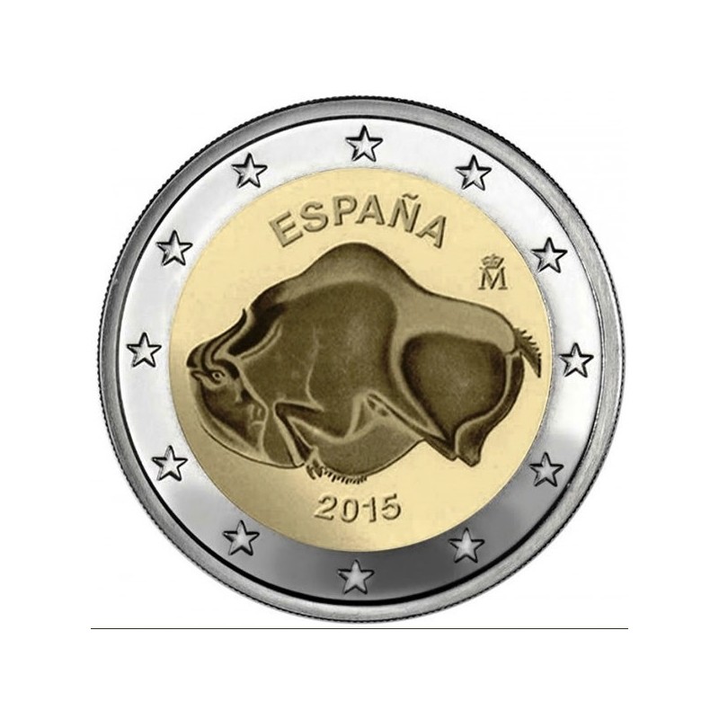 ESPAGNE 2 Euro Commémorative UNESCO Grotte d'Altamira 2015 UNC