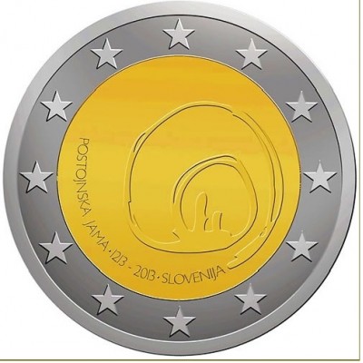 SLOVENIE 2 Euro Découverte de la Grotte de Postojna 2013 UNC