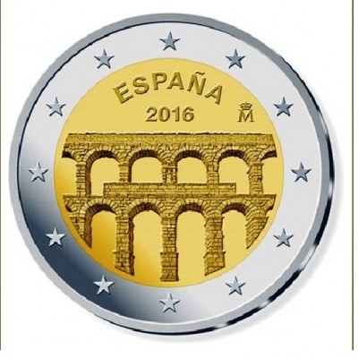 ESPAGNE 2 Euro Commémorative Aqueduc de Segovia 2016 UNC