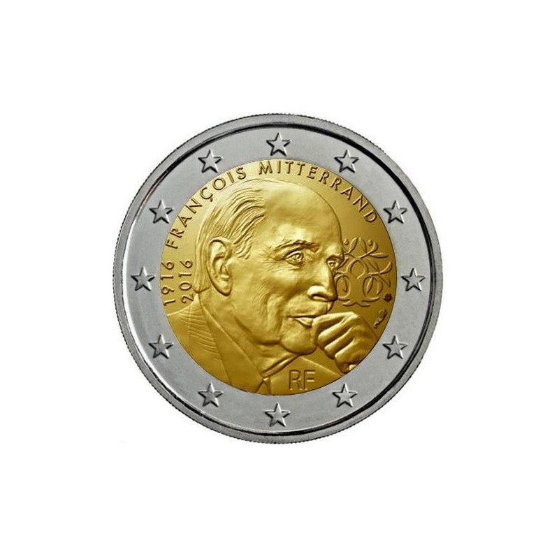 FRANCE 2 Euros commémorative François Mitterrand 2016 UNC