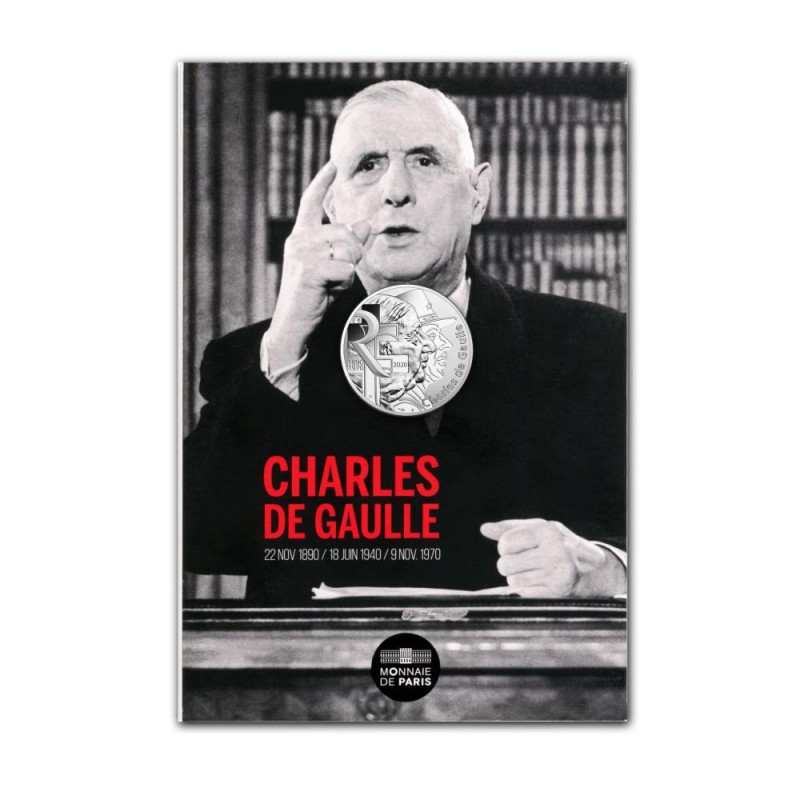FRANCE 10 Euros Argent Général de Gaulle 2020 UNC