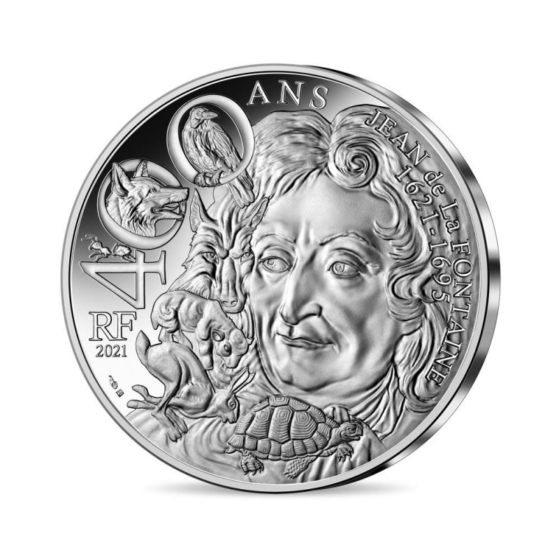 FRANCE 100 Euro Argent Jean de la Fontaine 400 ans de sa naissance 2021 BU